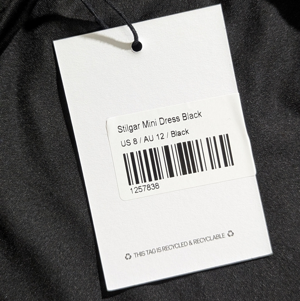 Brand New Princess Polly Stilgar Mini Dress Black Halter Top - NWT Size 8 - Picture 7 of 9